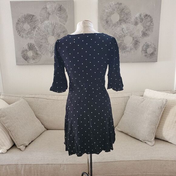 Free People 'All Yours' Polka Dot Mini Dress - size 4 in Black - Picture 8 of 13